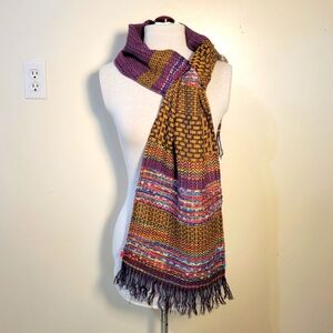Staring at Stars: Women's Multi-color Colorful Woven Winter Neck Scarf